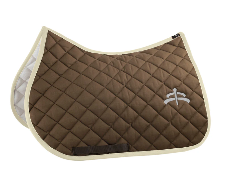 Makebe wadded saddle pad with logo